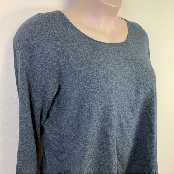 2x Torrid Grey Black Long Sleeve Sweater Knit Black Chiffon Accent Stretch Plus - Picture 4 of 9